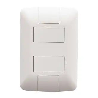 Interruptor 2 Simples 2X4 06A Branco Aria Tramontina