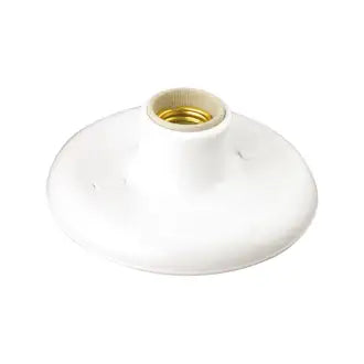 Plafon Pp Bocal Porcelana Branco 100W Pluzie C10