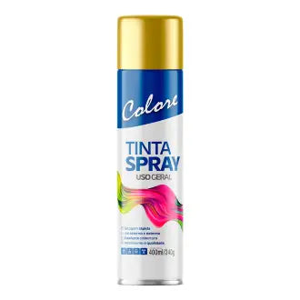 Tinta Spray Metálica Ouro 6X400 Colore