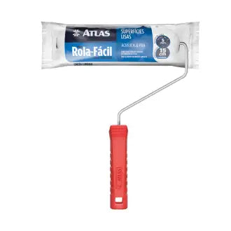 Rolo Lã Sintética 15Cm C/Suporte Atlas 715 Roda Fácil