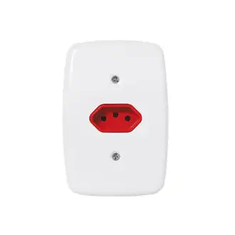 Tomada 2X4 20A Modular Branca Pluzie 220V
