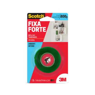 Fita Dupla Face Fixa Forte 19X2m 3M