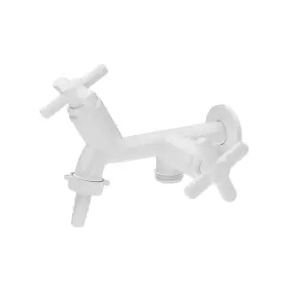 Torneira Máquina Lavar Abs Branco Sicília Herc
