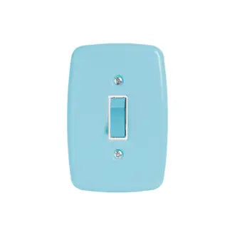 Interruptor 1 Simples 2X4 10A Azul Pluzie