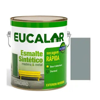 Esmalte 1/4X6 Eucalar Brilhante Cinza Médio