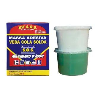 Cola Massa Cinza 1Kg Veda Tudo Sos Epóxi