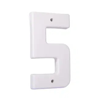Algarismo Residencial 5 19Cm Branco Macloren