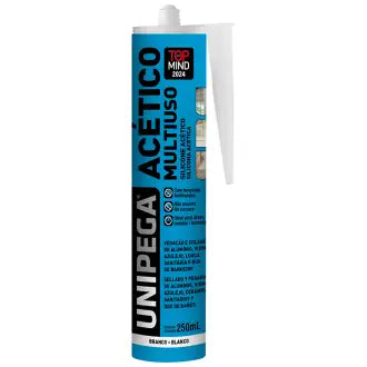 Cola Silicone Acético Branco 250Ml Multiuso Unipega C12