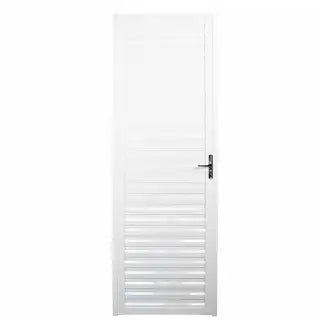 Porta Alumínio Lado Direito Veneziana 70X210 Branco Quality