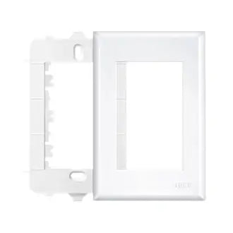 Placa 4X2 C/3 Módulos C/Suporte Branco Fame