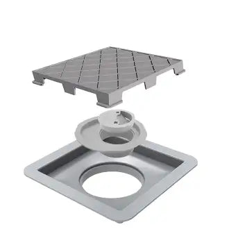 Ralo Invisível 15X15cm Cinza Krona