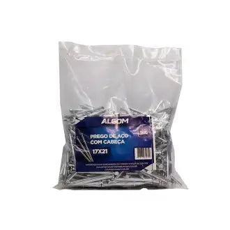 Prego 17X21 Aço Temperado Niquelado C/Cabeça 1Kg Algom