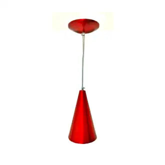 Pendente Teto Alumínio Cone Vermelho Enerlux