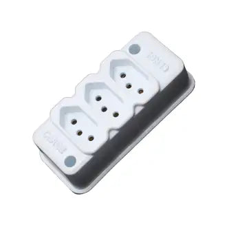 Tomada Barra Tripla Branca 2P+T 10A C10