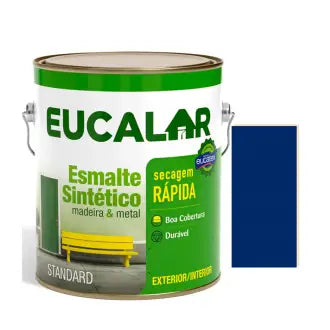Esmalte 1/4X6 Eucalar Brilhante Azul Del Rey
