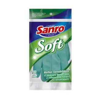 Luva Látex Verde Forrada M Soft C10