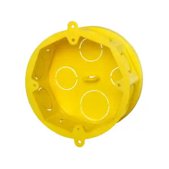Caixa De Luz Fundo Móvel Simples Plástica Amarelo 4X4 Krona