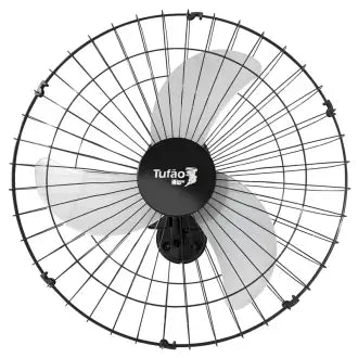 Ventilador Parede 60Cm Preto 160W Oscilante Tufão Bivolt