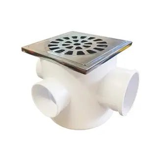 Caixa Sifonada 100X100x50 Quadrada Cromado Rebouças
