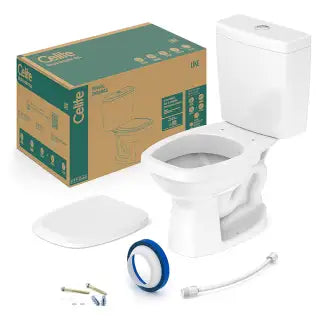 Vaso Sanitário Branco Caixa Acoplada C/Assento + Kit Montado Like