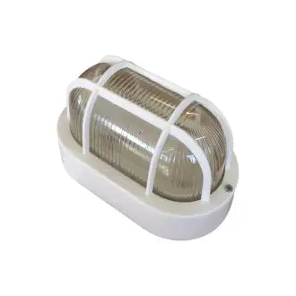 Luminária Tartaruga Branca Policarbonato Oval Ilux