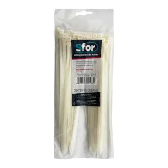 Abraçadeira Nylon 200Mmx4,5 Branca Sfor C100