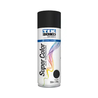 Tinta Spray Preto Fosco 6X350 Alta Temperatura Tekbond