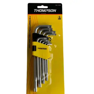 Chave Torx Thompson Cromo Vanádio Com 9 Peças Longo
