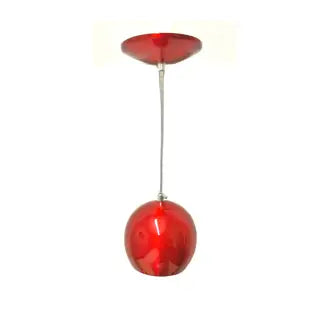 Pendente Teto Alumínio Bola Vermelho Enerlux