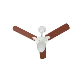 Ventilador Teto Colonial Branco 220V Verniz Tron