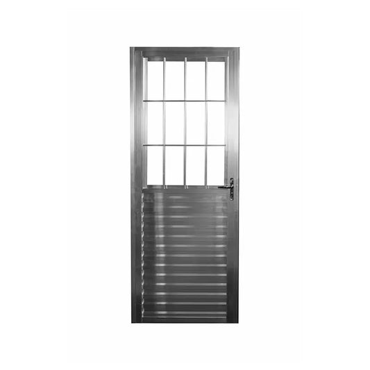 Porta Alumínio Lado Direito Com Postigo 80X210 Liso Quality