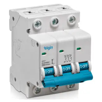 Disjuntor Tripolar 10A Branco Elgin C4