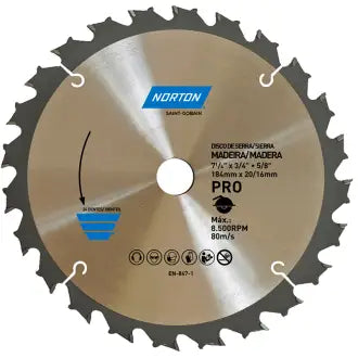 Serra Madeira Videa 184Mm 24 Dentes Norton
