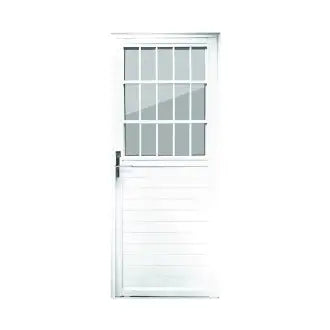 Porta Alumínio Lado Direito C/Postigo 80X210 Metaflex