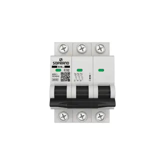Disjuntor Tripolar 40A Branco Din Soprano