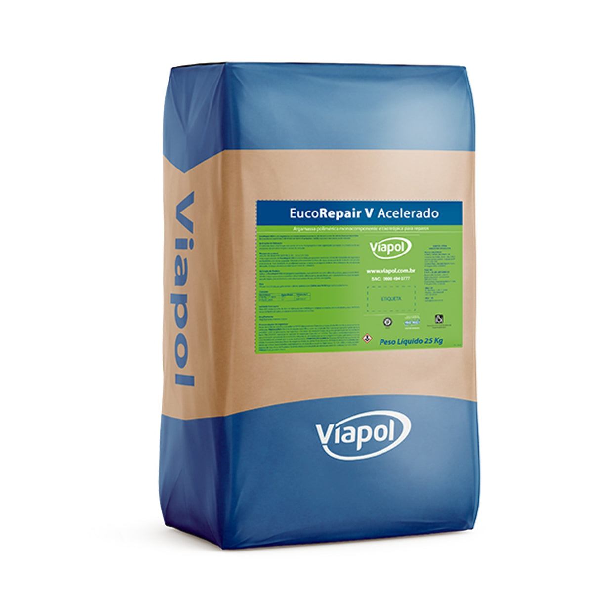 Argamassa de reparo rápido de alta resistência inicial EucoRepair V Acelerado Viapol para pavimento e pontes