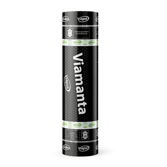 Manta asfáltica autocolante Viamanta Multiuso Autocolante 2 mm Viapol aplicação a frio para banheiro e varanda