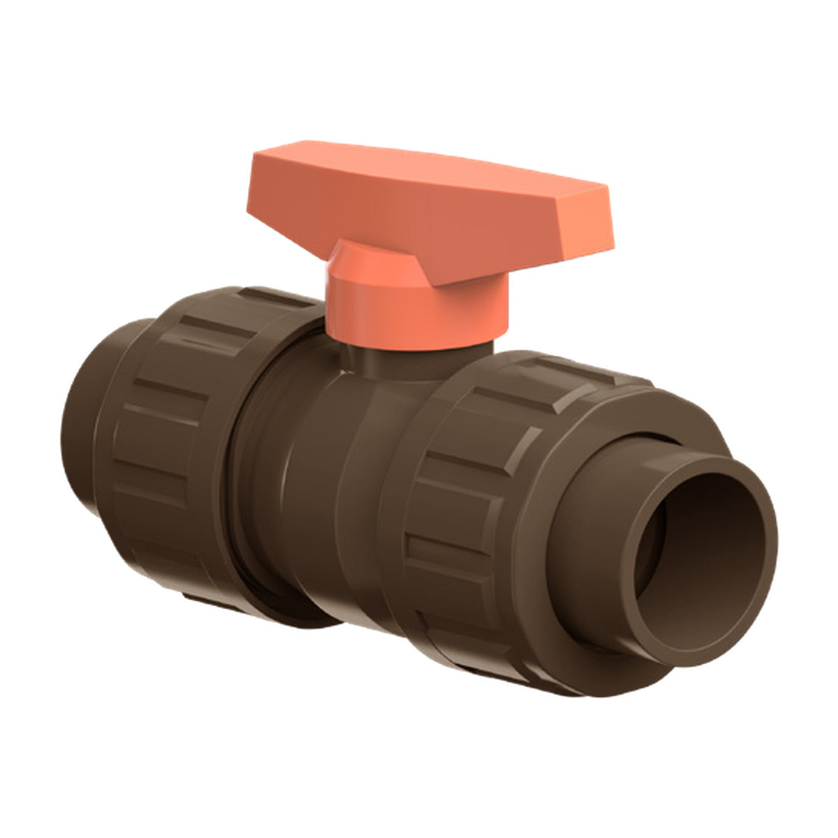 Registro de Esfera Soldável com Duas Uniões PVC 20 mm Água Fria DVG Precon Tubozan