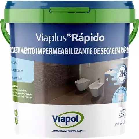 Revestimento Impermeabilizante Viaplus Rapido 375 Kg Viapol