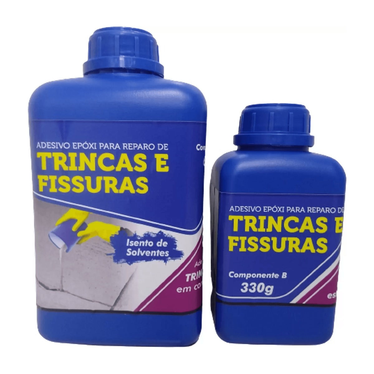 Resina epóxi de injeção Polipox Trincas e Fissuras para reparo estrutural 1 kg