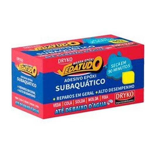 Massa epóxi subaquática Vedatudo Dryko para reparos 50 g