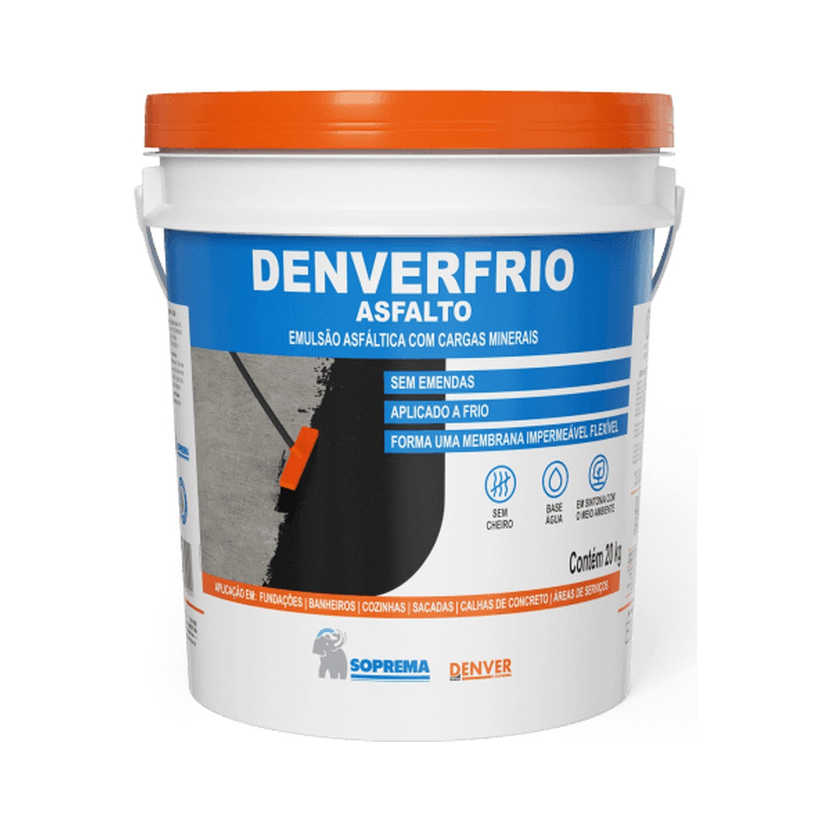 Emulsão asfáltica Denverfrio Asfalto para impermeabilização e reparo de pavimento
