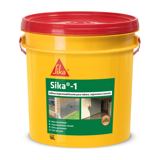 Aditivo impermeabilizante Sika 1 para argamassas e concretos
