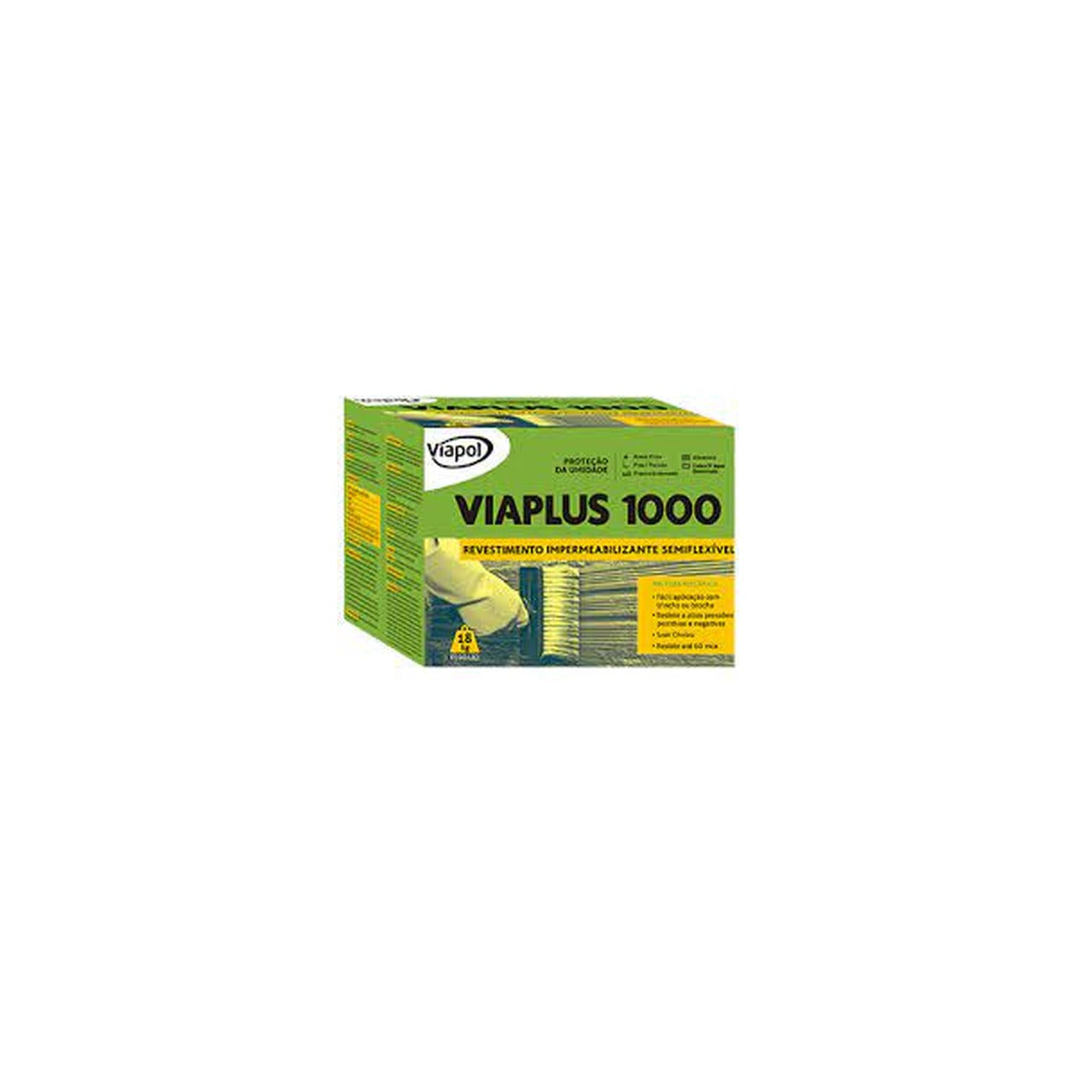 Argamassa impermeabilizante semiflexível Viaplus 1000 Viapol para subsolos 18 kg