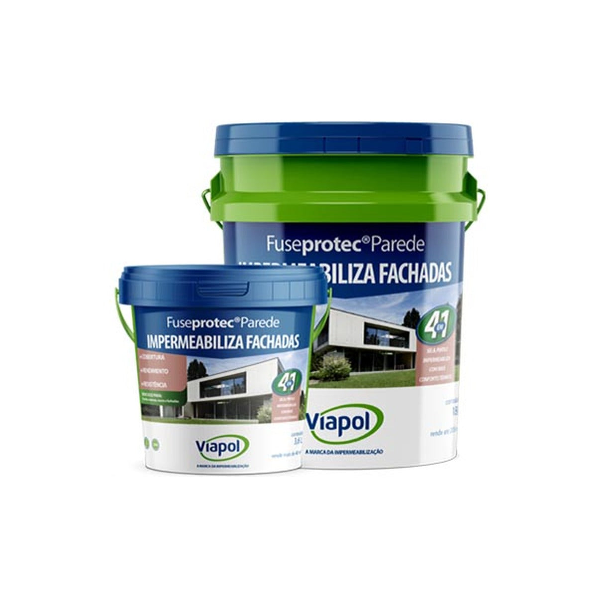 Tinta acrílica impermeabilizante FuseProtec Parede Viapol branca 3,6 L