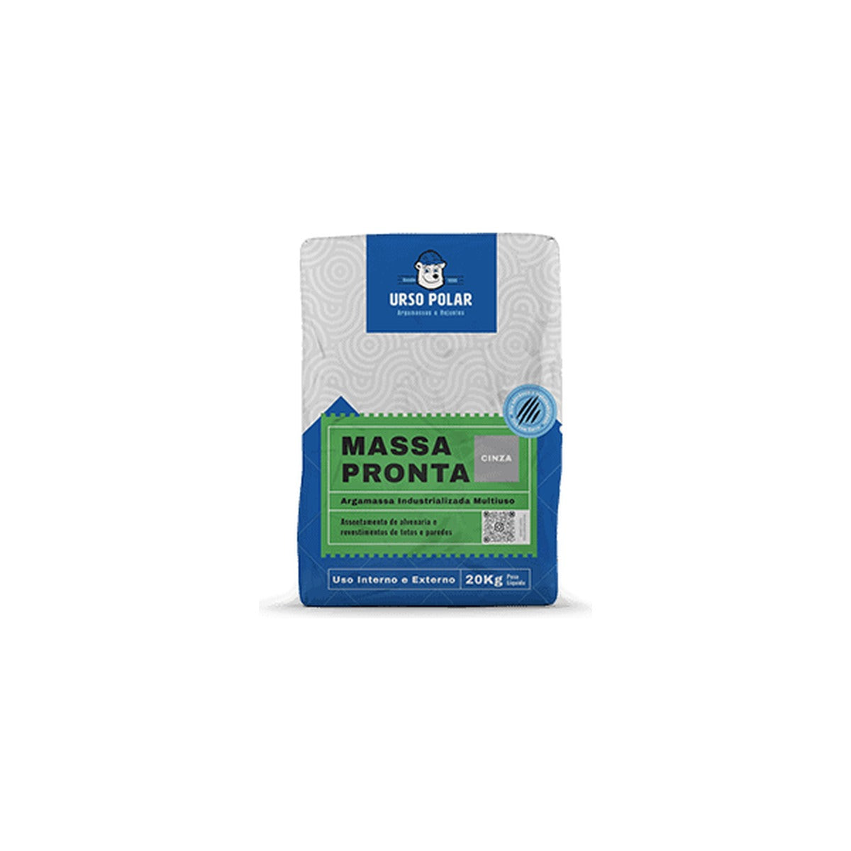 Argamassa de reboco pronto Urso Polar para parede interna e externa 20 kg