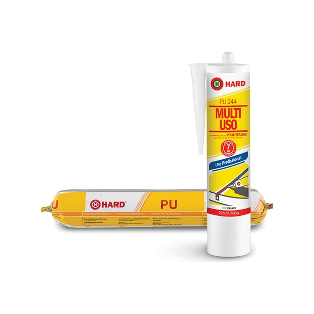 Selante poliuretano PU 40 cinza Hard 244 para juntas de dilatação 600 ml