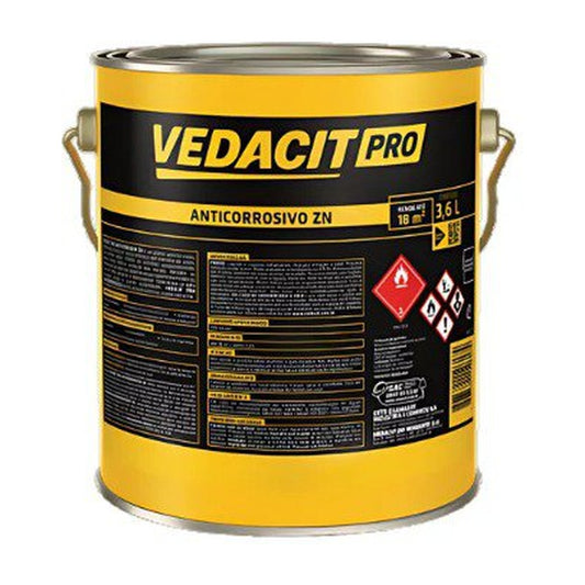 Primer anticorrosivo Vedacit Pro Zn para armadura e metal 3,6 L