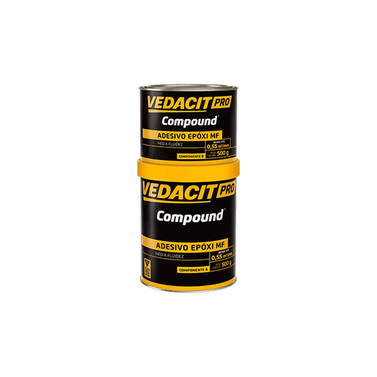 Adesivo epóxi estrutural Vedacit Pro Compound MF para colagens e ancoragens