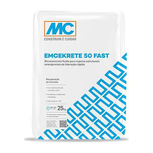 Microconcreto fluido Emcekrete 50 Fast de liberação rápida 25 kg
